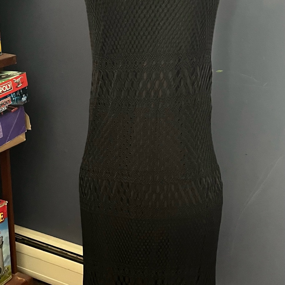 90’s Crotchet Black Dress
